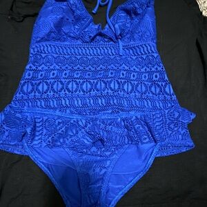 Ralph Lauren Royal Blue Lace Tankini
